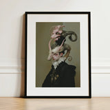 Cadmus - Gay Dragon Prince Art Print / Canvas Framed Person Dark Ornate Attire Elaborate, Illustrious, Face Prints
