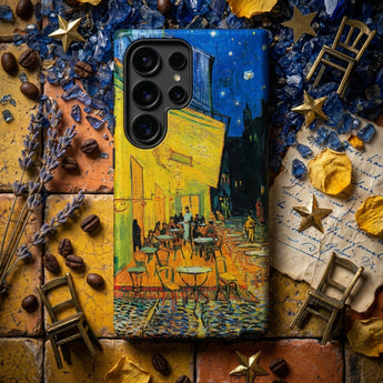 Cafe Terrace at Night - Vincent Van Gogh Phone Case Vibrant Phone Case Vincent Gogh’s Café Terrace Gogh’s, Arles Nocturne, Nocturne Glows