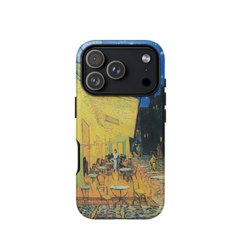 Cafe Terrace at Night - Vincent Van Gogh Phone Case Iphone 17 Pro / Matte Vibrant Gogh’s Café, Arles Nocturne, Glows Mobile Cases