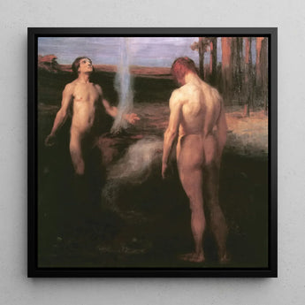 Cain and Abel - Laszlo Hegedus Art Print / Canvas Black-framed Reproduction Painting Creation John Singer Sargent László Hegedűs,