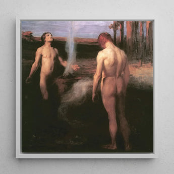 Cain and Abel - Laszlo Hegedus Art Print / Canvas Framed Reproduction Painting Birth Venus Sandro Botticelli Two László Hegedűs,