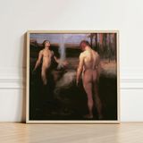 Cain and Abel - Laszlo Hegedus Art Print / Canvas Framed Reproduction Painting Creation John Singer Sargent Two László Hegedűs,