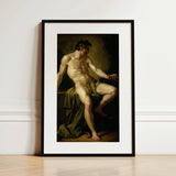 Cain - Anton Losenko Art Print / Canvas Framed Classical Painting Muscular Nude Male Figure Dramatic Cain’s Frame, Shadows Carving Deep