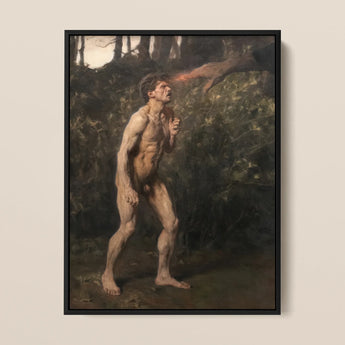Cain - Julius Paulsen Fine-Art-Print / Leinwand, 12x16’’ / 31x41cm / Schwarzer Rahmen, Poster-Drucke & visuelle Kunstwerke, Toby Leon