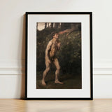 Cain - Julius Paulsen Fine Art Print / Canvas Black-framed Classical Painting Nude Male Figure, Advances, Prints