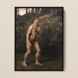 Cain - Julius Paulsen Fine Art Print / Canvas Framed Classical Oil Painting Muscular Nude Male Figure Julius Paulsen Fine, Cain Advances,