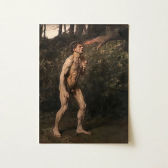 Cain - Julius Paulsen Fine Art Print / Canvas Framed Classical Oil Painting Muscular Nude Male Figure, Advances, Prints