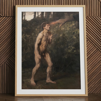 Cain - Julius Paulsen Fine Art Print / Canvas Wooden-framed Nude Male Figure Artwork Julius Paulsen Fine, Cain Advances, Fine Art Print