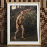 Cain - Julius Paulsen Fine Art Print / Canvas Wooden-framed Nude Male Figure Artwork, Advances, Prints