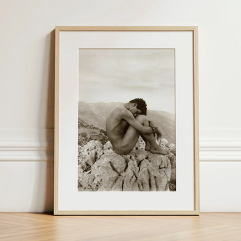 Cain - Wilhelm Von Gloeden Gay Photography Art Print / Canvas, 12x16’’ / 31x41cm / Natural Frame / Matboard, Posters Prints & Visual