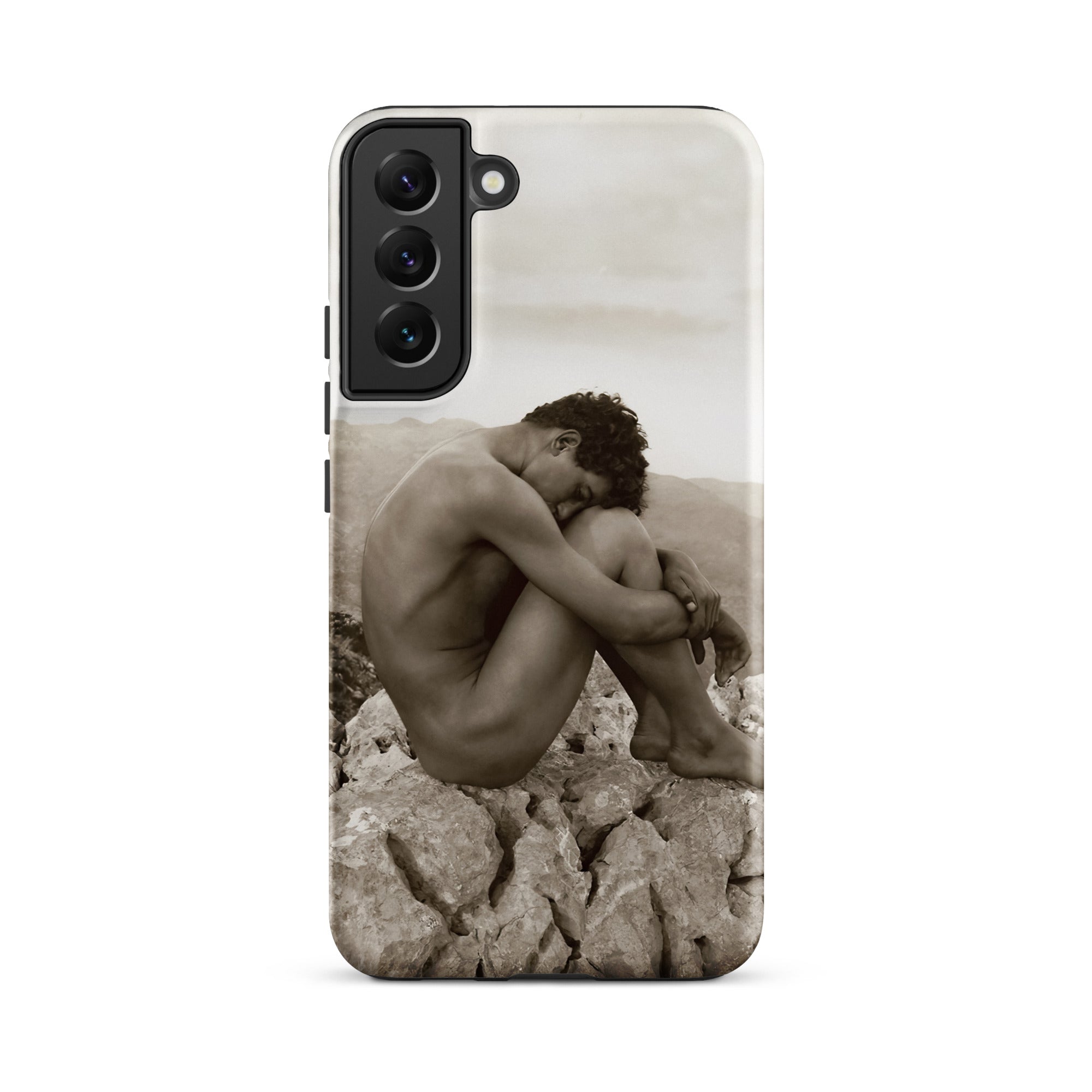 Cain - Wilhelm Von Gloeden Gay Samsung Case, Galaxy S22 Plus / Matte, Phone Case Sepia-toned Person Rocks