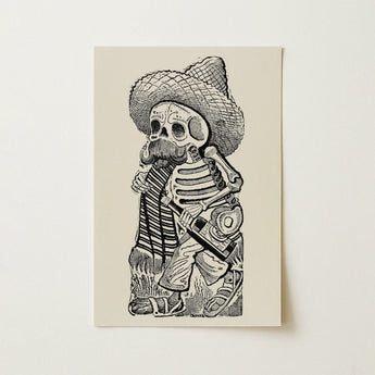 Calavera of Francisco Madero - Jose Guadalupe Posada Art Print / Canvas, 12x18’’ / 31x46cm / Unframed / no Border, Posters Prints & Visual