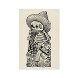 Calavera of Francisco Madero - Jose Guadalupe Posada Art Print / Canvas, 12x18’’ / 31x46cm / Unframed / no Border, Posters Prints & Visual