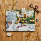 Can’t Stop Won’t - Hoi an Street Life Art Print / Canvas Rectangular Photo Print Woman White Scooter Vibrant Flower-filled Hoi An’s