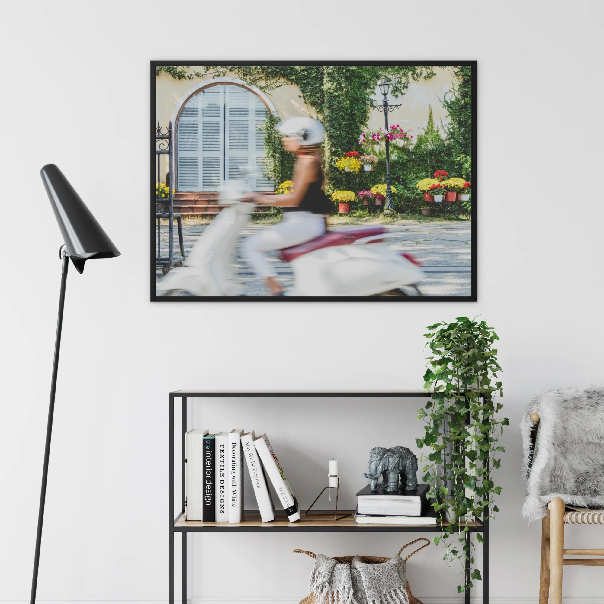 Can’t Stop Won’t - Hoi an Street Life Framed Canvas, Framed Photograph Blurred Motion Scene Garden