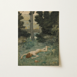 Careless Shepherd - Stampa d'arte di Edward Robert Hughes / Tela, 12x16’’ / 31x41cm / Senza cornice / senza bordo, Poster, stampe e opere d'arte visiva,