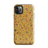 Carnations - Flower Pattern Fabric Phone Case Iphone 11 Pro Max / Gloss Vibrant Yellow Phone Case Adorned Delicate Floral Pattern