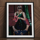 Carnival Mask - Max Beckmann Expressionismus-Kunstdruck / Leinwand, 24x32’’ / 61x81cm / Schwarzer Rahmen / Passepartout, Poster-Drucke & visuelle Kunstwerke,