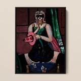 Carnival Mask - Max Beckmann Expressionism Art Print / Canvas, 12x16’’ / 31x41cm / Black Frame, Posters Prints & Visual Artwork, Toby Leon