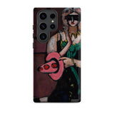 Carnival Mask - Max Beckmann Phone Case Samsung Galaxy S23 Ultra / Matte Phone Case Stylized Painting Woman Green Black Attire Max