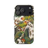 Carolina Parrots - John James Audubon Phone Case Iphone 17 Pro Max / Matte Green Parrot Floral Design Durable Plastic, Mobile Cases