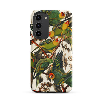 Carolina Parrots - John James Audubon Samsung Case, Galaxy S23 Plus / Matte, Smartphone Case Vibrant Multi-colored Bird Pattern