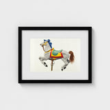 Carousel Horse - American Watercolor Art Print / Canvas Vibrant, Masterfully Rendered, 20th Century Prints