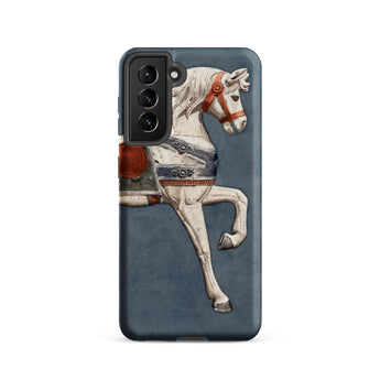 Carousel Horse - Henry Murphy Watercolor Phone Case Samsung Galaxy S21 / Matte Vintage-style White Red Blue Murphy’s, Transforms,