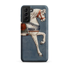 Carousel Horse - Henry Murphy Watercolor Samsung Case, Galaxy S21 Plus / Matte, Gray Phone Case White Carousel Horse Red Brown