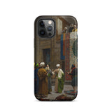 Carpet Seller of Cairo - Jean-leon Gerome Phone Case Iphone 12 Pro / Matte Smartphone Historical Painting Middle Eastern Marketplace Case
