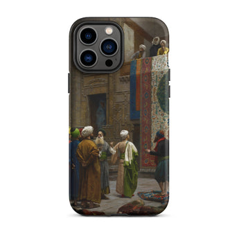 Carpet Seller of Cairo - Jean-leon Gerome Phone Case Iphone 13 Pro Max / Matte Classical Painting Marketplace Scene, Beneath Gérôme’s
