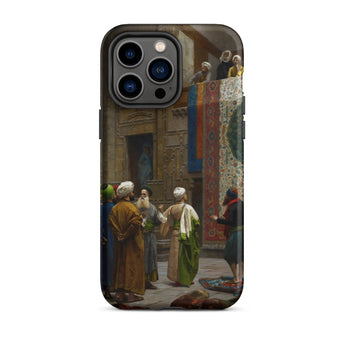 Carpet Seller of Cairo - Jean-leon Gerome Phone Case Iphone 14 Pro Max / Matte Black Smartphone Case Classical Painting People Traditional