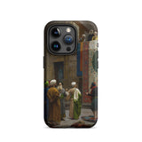 Carpet Seller of Cairo - Jean-leon Gerome Phone Case Iphone 15 Pro / Matte Iphone Pro Max Case Detailed Painting Market Gerome Case,
