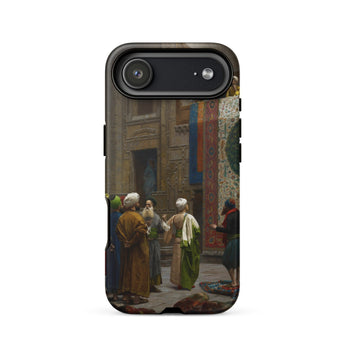 Carpet Seller of Cairo - Jean-leon Gerome Phone Case Iphone 17 Air / Matte Black Phone Case Vintage Painting Design Three Men Gerome Iphone