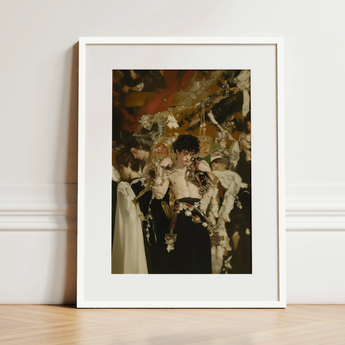 Carte Blanche - Surreal Gay Baroque Art Print / Canvas, 12x16’’ / 31x41cm / White Frame / Matboard, Posters Prints & Visual Artwork, Toby