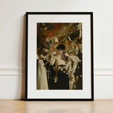 Carte Blanche - Surreal Gay Baroque Art Print / Canvas Black-framed Art Print Classical Painting Shirtless Man Adorned Surreal Gay Baroque,