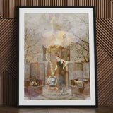 Cassandra the Mystic Marvel - Witch Legend Art Print Artistic Framed Poster Woman Deco Style Surrounded Pulsing, Toby Leon Prints