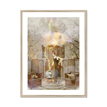 Cassandra the Mystic Marvel - Witch Legend Art Print, Framed Fantasy Artwork Witch Alchemist Magical Equipment Elements
