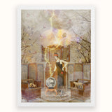 Cassandra the Mystic Marvel - Witch Legend Art Print Woman Vintage Attire Crystal Ball Mystical Pulsing, Toby Leon Prints