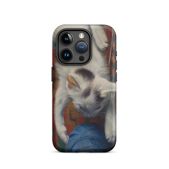 Cat with Ball of Wool - Richard Muller Phone Case, Iphone 15 Pro / Matte, Mobile Cases, Toby Leon