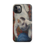Cat with Ball of Wool - Richard Muller Phone Case Iphone 11 Pro Max / Matte Phone Case Kitten Design Richard Muller Iphone, Woolen World