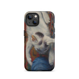 Cat with Ball of Wool - Richard Muller Phone Case Iphone 13 / Matte Cat-themed Phone Case Richard Muller Iphone, Woolen World Unspooling,