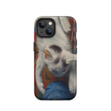 Cat with Ball of Wool - Richard Muller Phone Case Iphone 14 / Matte Cat-themed Phone Case Richard Muller Iphone, Woolen World Unspooling,