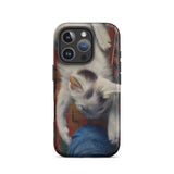 Cat with Ball of Wool - Richard Muller Phone Case Iphone 16 Pro / Matte Cat-themed Phone Case Richard Muller Iphone, Woolen World