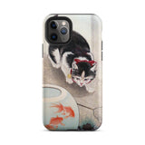 Cat and Goldfish Bowl - Ohara Koson Phone Case Iphone 11 Pro / Matte Cat Goldfish Phone Case Koson Iphone Case, Ohara Koson’s Feline