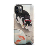 Cat and Goldfish Bowl - Ohara Koson Phone Case Iphone 11 Pro Max / Matte Cat Goldfish Phone Case Koson Iphone Case, Ohara Koson’s Feline