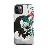Kat met Tomatenplant - Hiroaki Takahashi iPhone-hoesje, 11 Pro Max / Mat, Telefoonhoesjes, Toby Leon