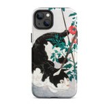 Kat met Tomatenplant - Hiroaki Takahashi iPhone-hoesje, 14 Plus / Mat, Telefoonhoesjes, Toby Leon