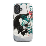 Kat met Tomatenplant - Hiroaki Takahashi iPhone-hoesje, 16 Plus / Mat, Telefoonhoesjes, Toby Leon