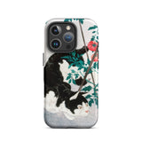 Kat met Tomatenplant - Hiroaki Takahashi iPhone-hoesje, 16 Pro / Mat, Telefoonhoesjes, Toby Leon